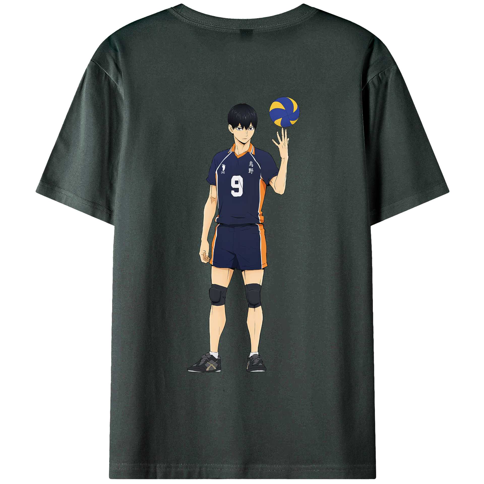 （画像用） ハイキュー!! Haikyu!! 綿100％ メンズ半袖Tシャツ（バックプリント） 通気性